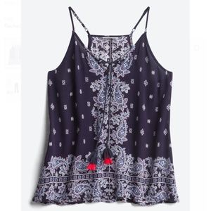 LUQ-Rachell Tie Detail Halter Top- NWT